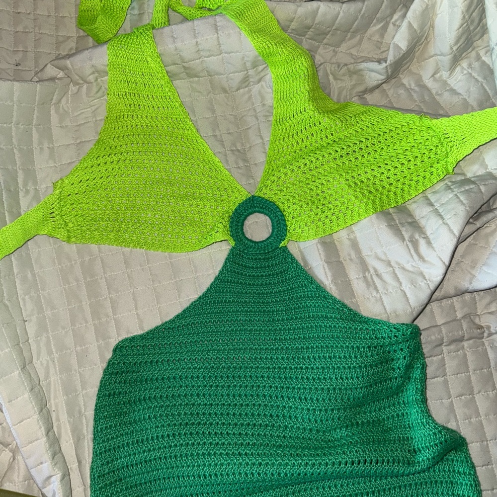 Vibrant Neon Green knitted dress